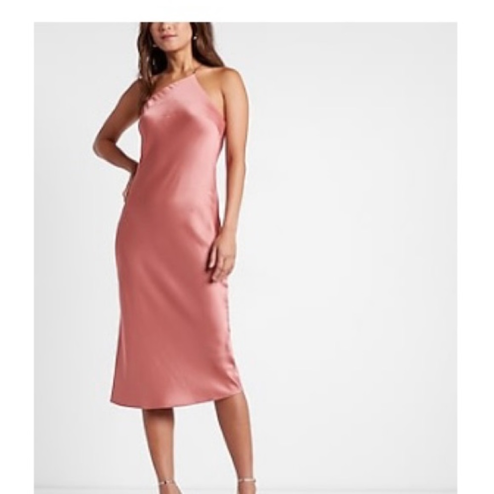 Express One Shoulder Slip Dress